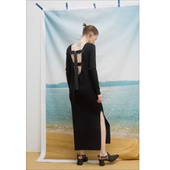 Leinwande / belted knit long dress