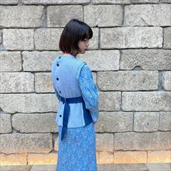 mame kurogouchi Embroidered Denim Top