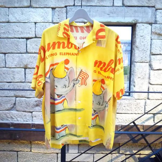 美品 22SS ポータークラシック × ディズニー Porter Classic × DISNEY ダンボ ヴィンテージ ポスター アロハ シャツ オープンカラー